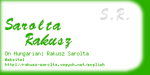 sarolta rakusz business card